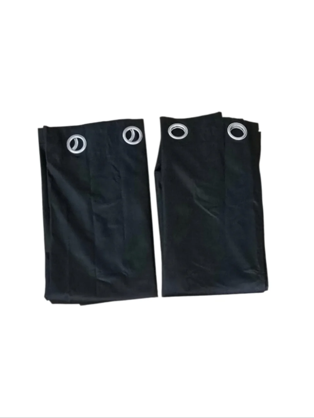 Black Grommet Curtain Panels - Classic Room-Darkening Drapery